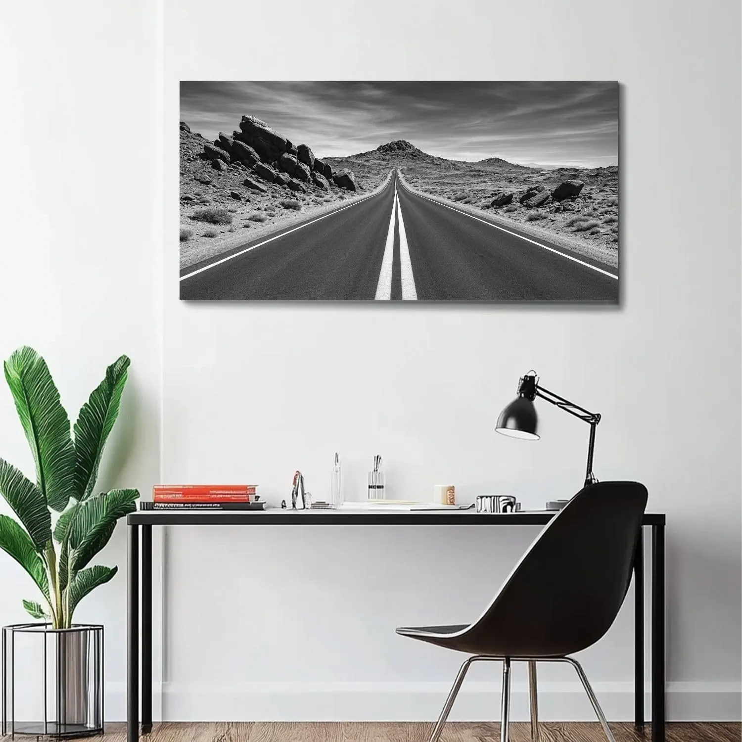 Large Wall Art Prints 20"x40" Scenic Road Valley Fire State Park Framed Canvas Wall Art Painting Artwork Poster Picture Wall Decor for Living Room Bedroom Hanging