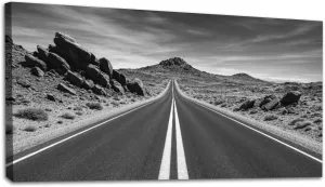 Large Wall Art Prints 20"x40" Scenic Road Valley Fire State Park Framed Canvas Wall Art Painting Artwork Poster Picture Wall Decor for Living Room Bedroom Hanging