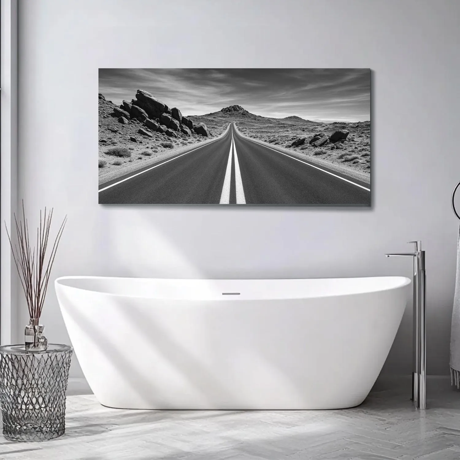 Large Wall Art Prints 20"x40" Scenic Road Valley Fire State Park Framed Canvas Wall Art Painting Artwork Poster Picture Wall Decor for Living Room Bedroom Hanging