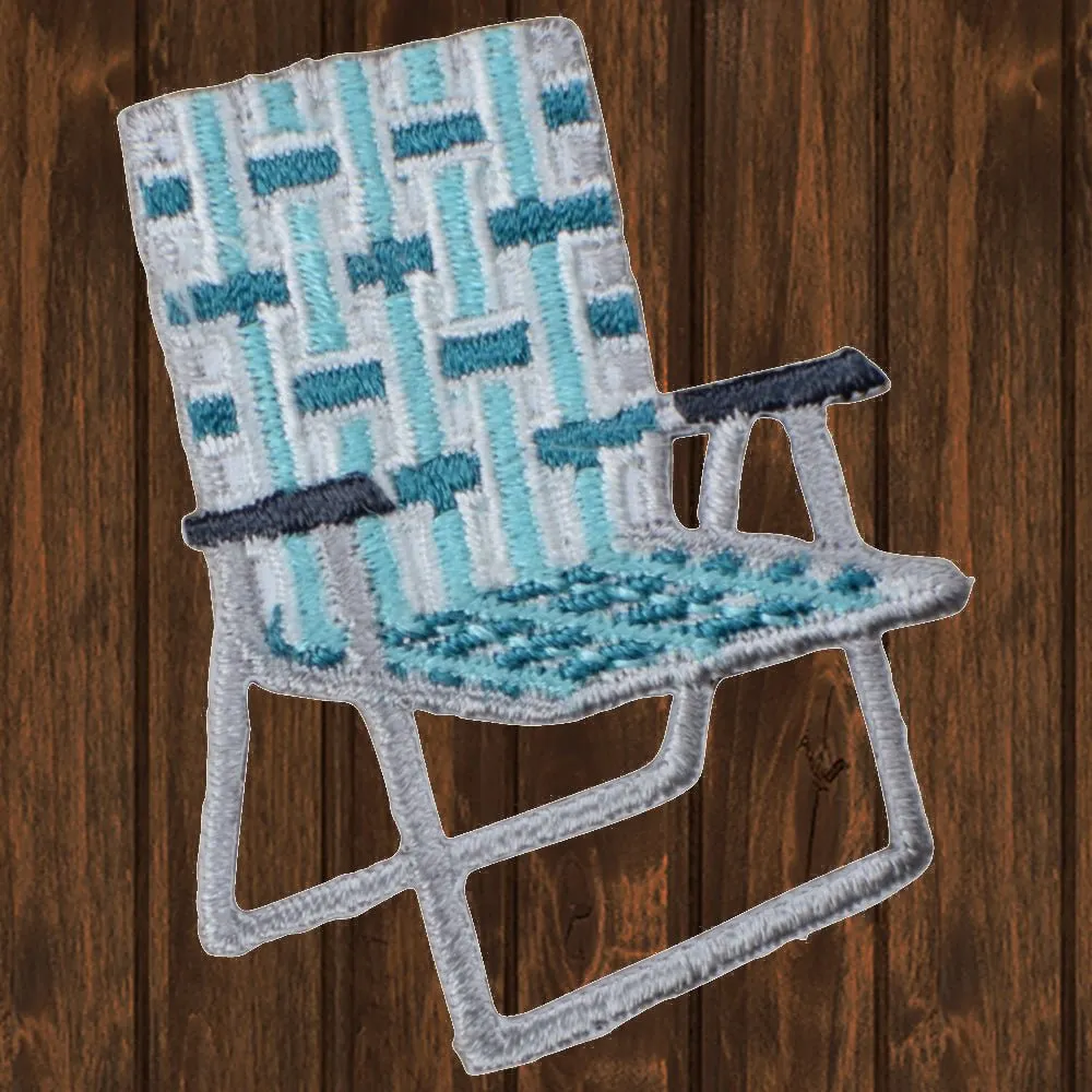 Lawn Chair Embroidered Patch — 2-Pack — Iron On