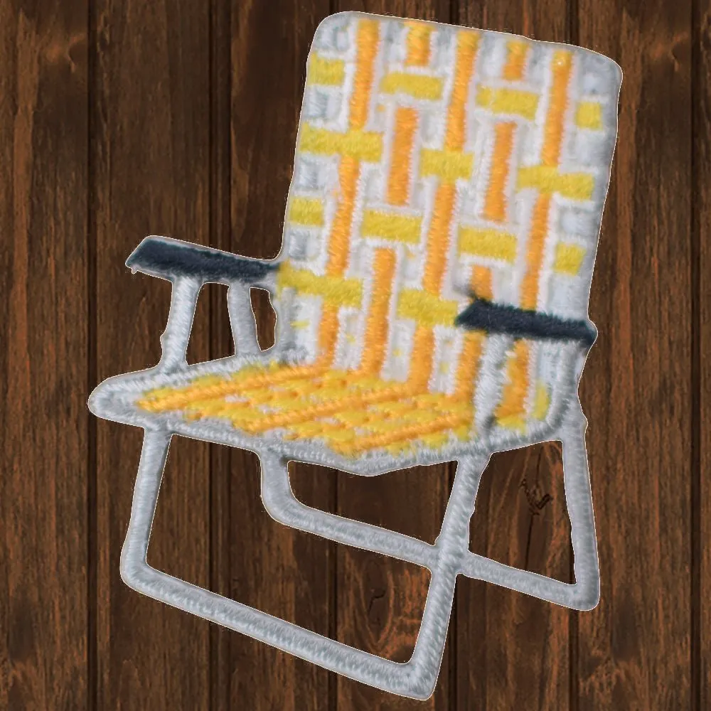 Lawn Chair Embroidered Patch — 2-Pack — Iron On