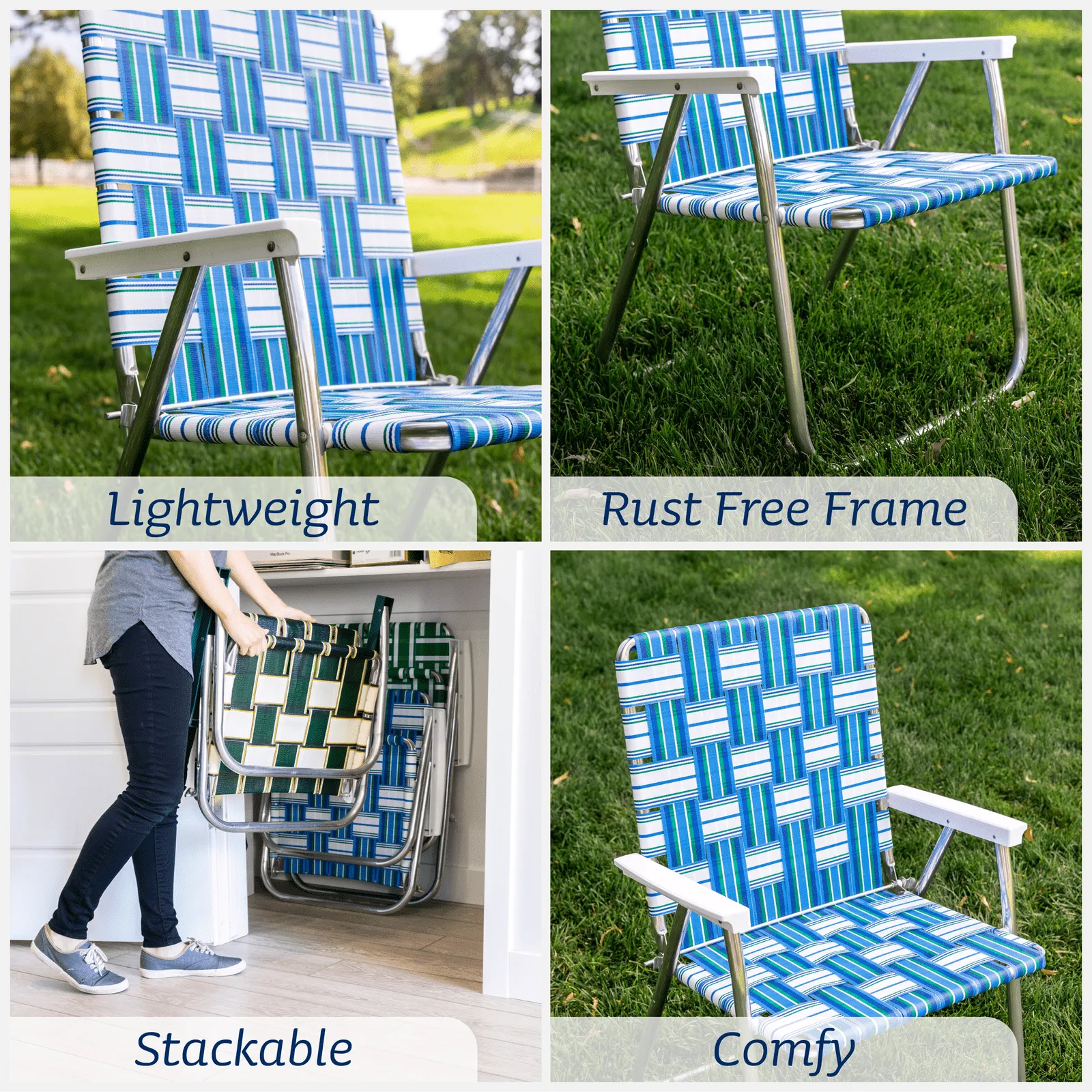 Lawn Chair USA Black & Yellow Classic Chair