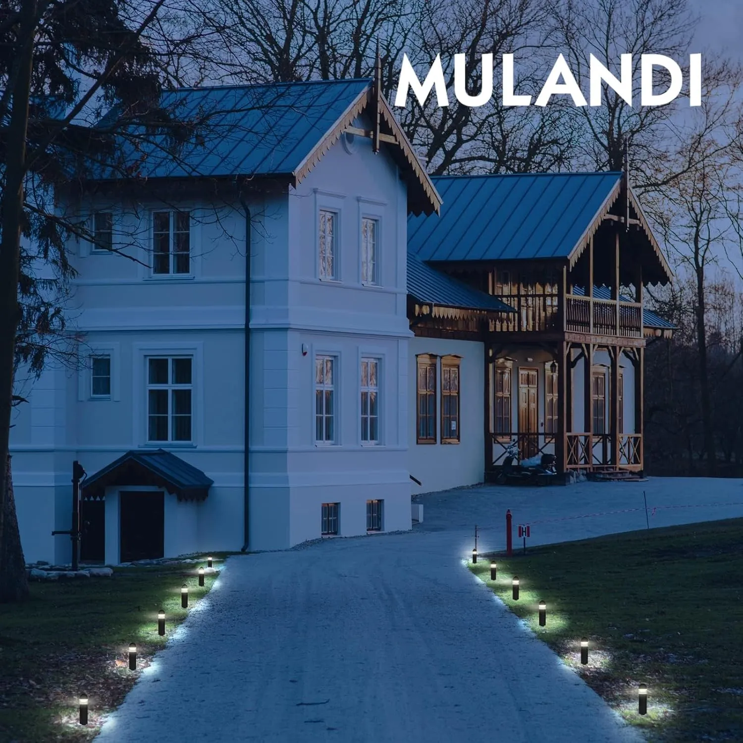 LED Landscape Bollard Pathway Light, 2W, DC 12V Low Voltage Path Lighting Outdoor Waterproof, Die-Casted Aluminum Housing for Garden Light, 3000K Warm White Pack of 8