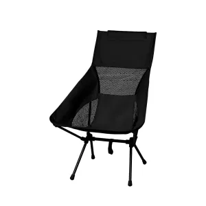 Levede Camping Chair Folding Outdoor Large Black-WA_Rural