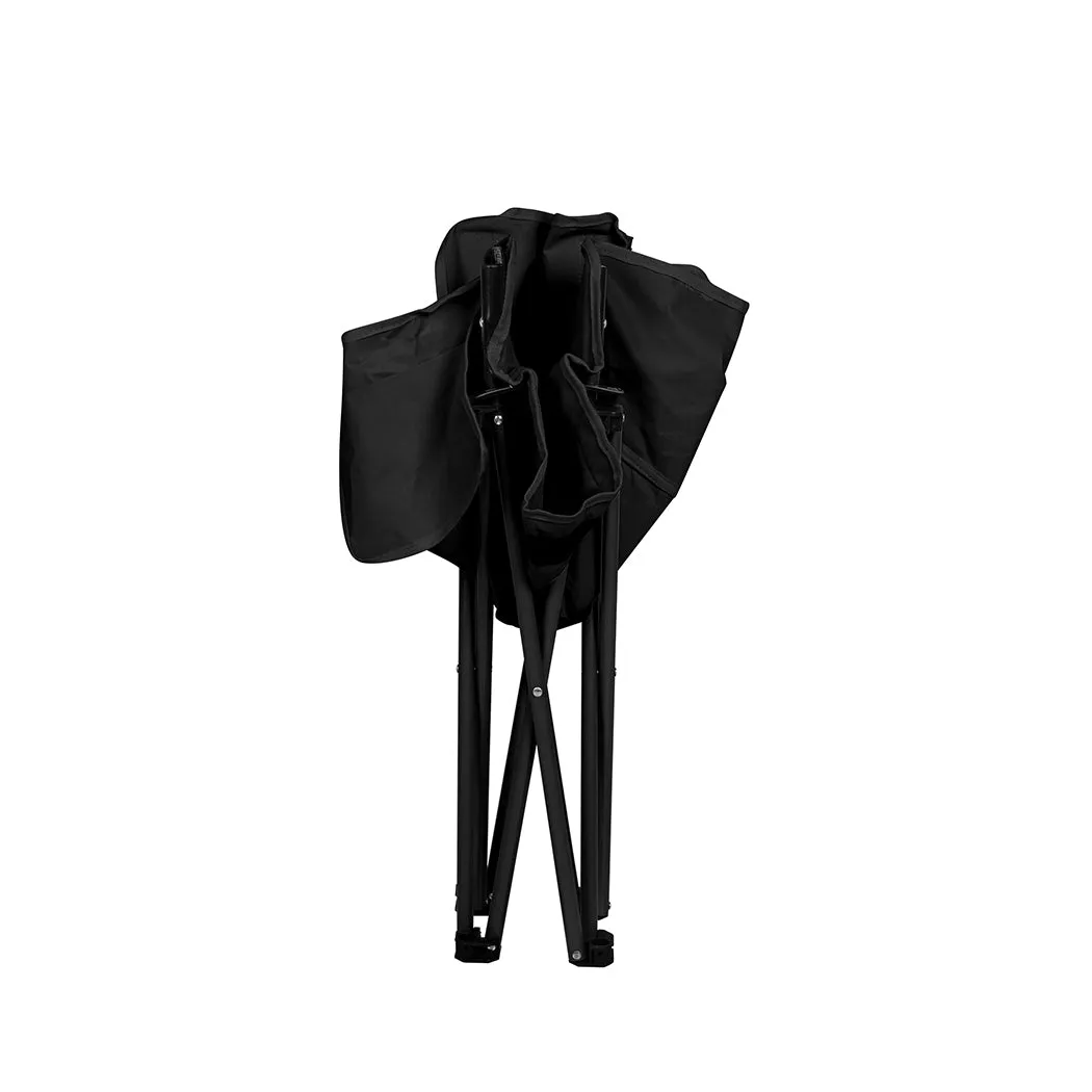 Levede Folding Camping Moon Chair Lightweight Black-WA_Rural
