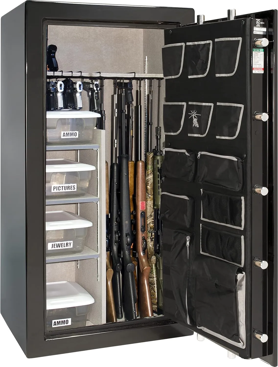 Liberty Safe Rifle Rod Starter - Gun Safe Accessory - Increase Long Gun Capacity in Gun Safe (Black, 6)
