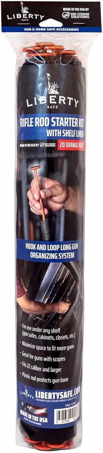 Liberty Safe Rifle Rod Starter - Gun Safe Accessory - Increase Long Gun Capacity in Gun Safe (Orange, 20)
