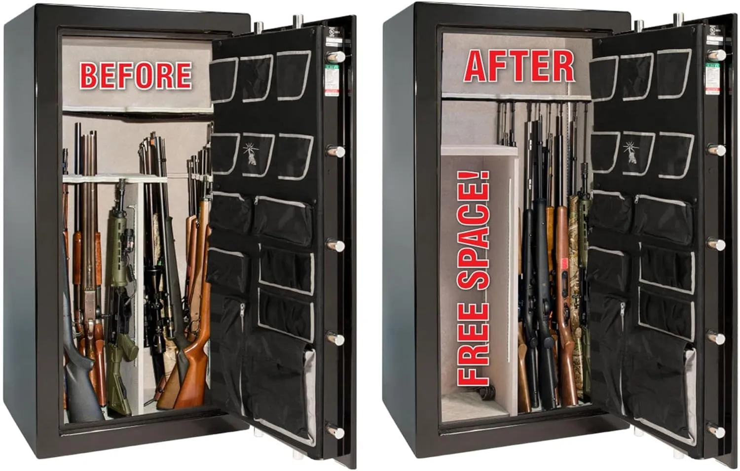 Liberty Safe Rifle Rod Starter - Gun Safe Accessory - Increase Long Gun Capacity in Gun Safe (Orange, 20)