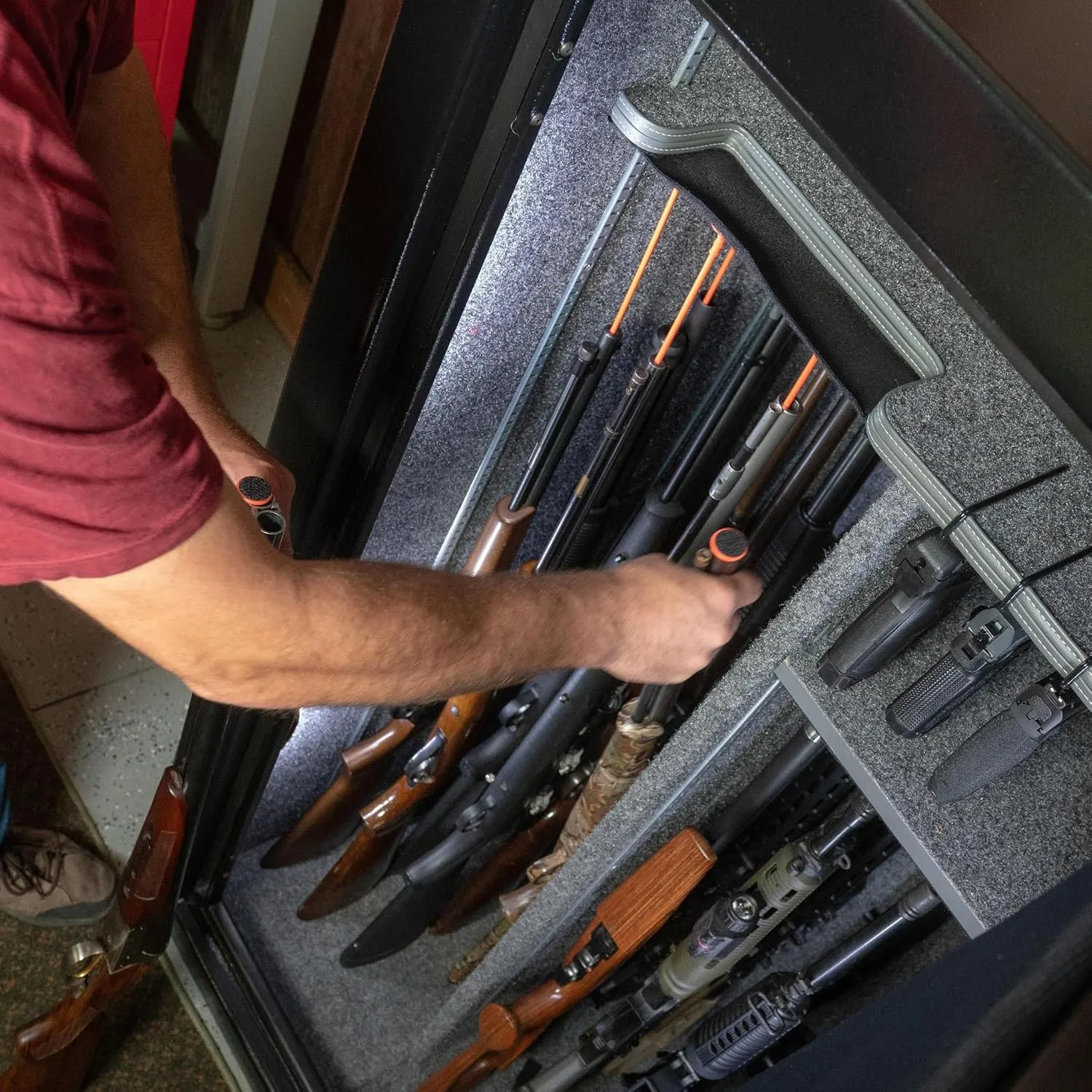 Liberty Safe Rifle Rod Starter - Gun Safe Accessory - Increase Long Gun Capacity in Gun Safe (Orange, 20)