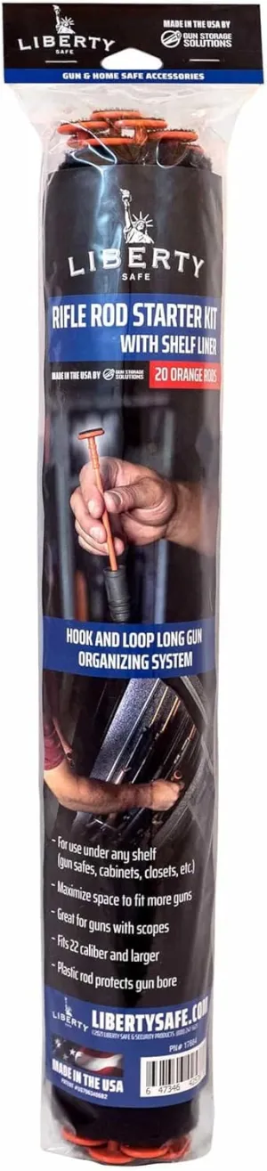 Liberty Safe Rifle Rod Starter - Gun Safe Accessory - Increase Long Gun Capacity in Gun Safe (Orange, 20)