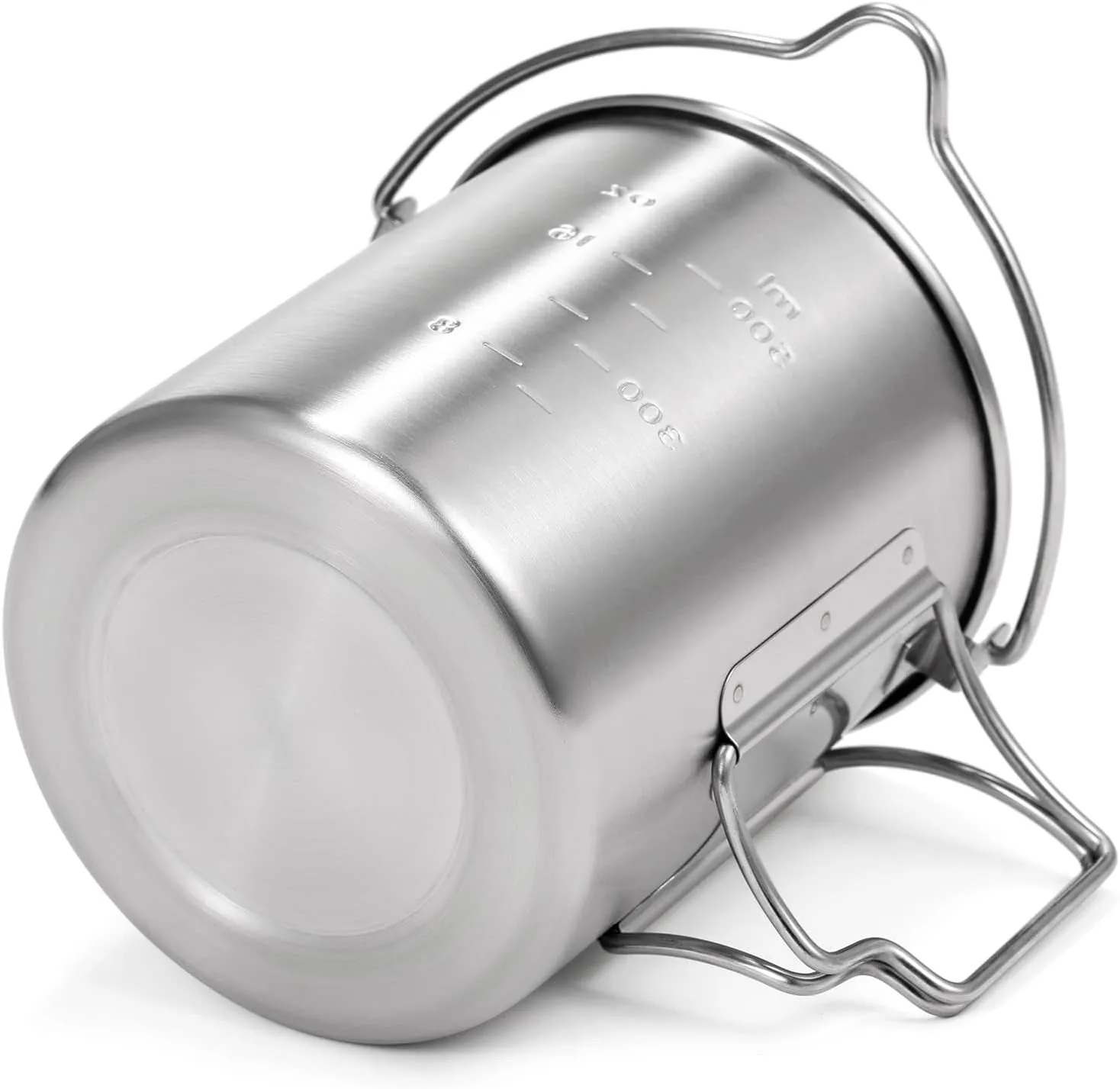 Lid Mug Camping Privacy-focused Stainless Pot,750Ml Hiking Water Steel Handles Backpacking for Cup Outdoor Cup Camping Foldable and Beautifully designed with