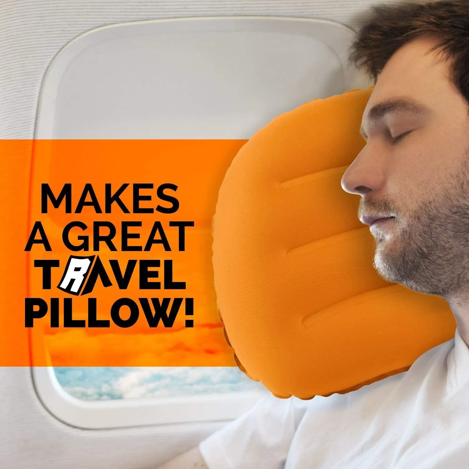 lightweight compressible camping pillow - ergonomic travel support