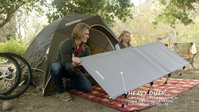 Lightweight Folding Tent Camping Cot Bed with Lever Lock