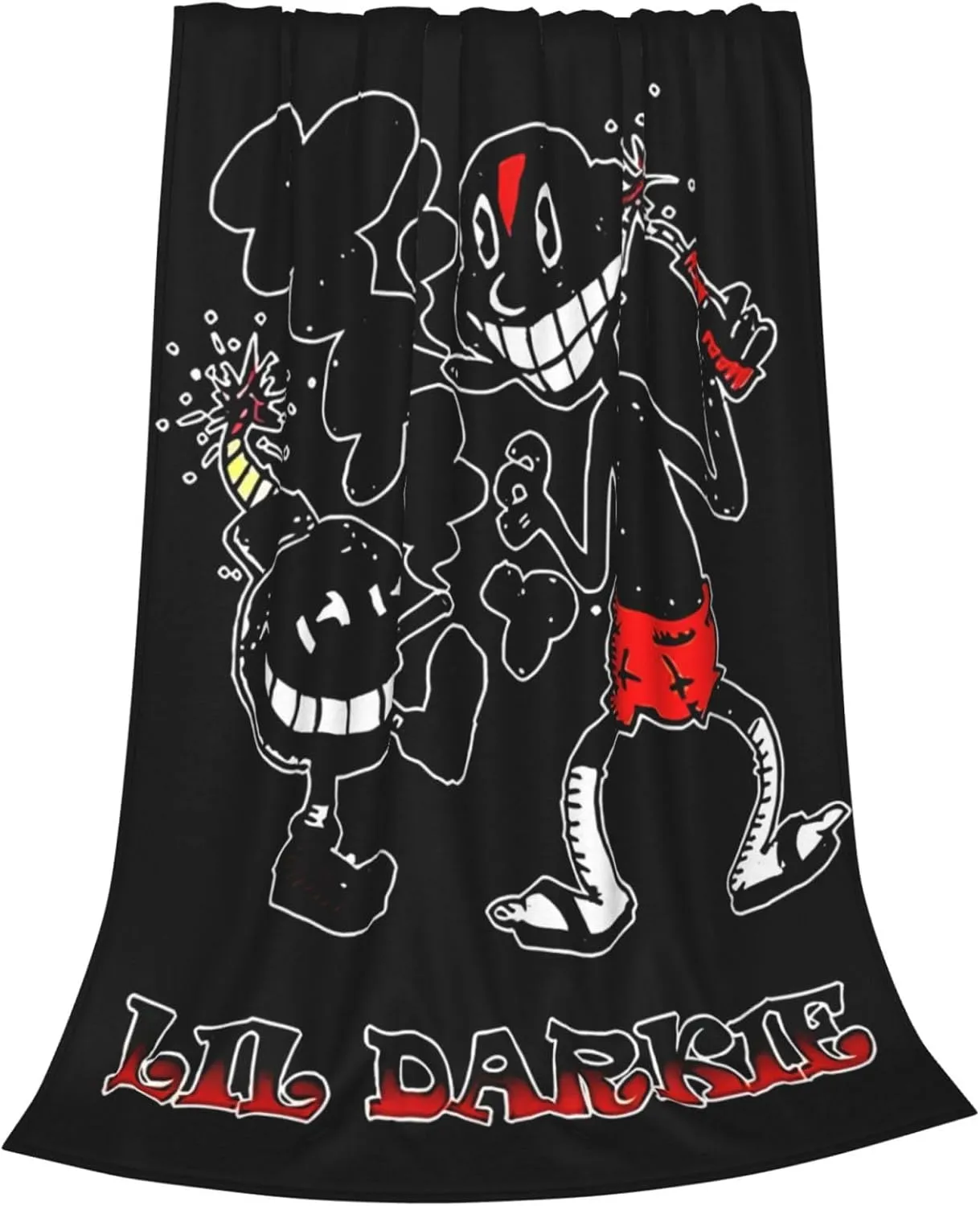 Lil Music Darkie Fleece Throw Blanket Flannel Air Conditioning Quilt for Couch Camping Travel 50"x40"