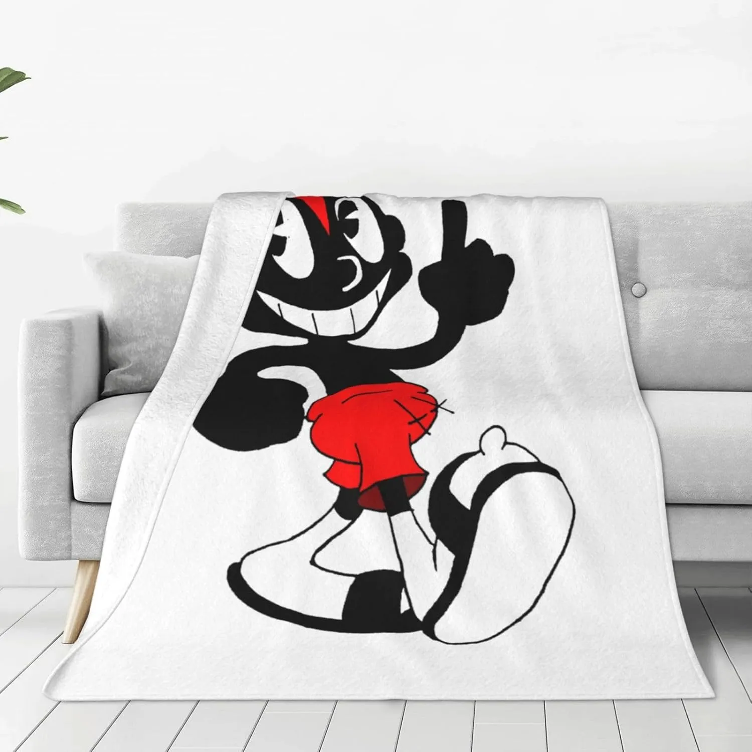 Lil Music Darkie Fleece Throw Blanket Flannel Air Conditioning Quilt for Couch Camping Travel 50"x40"