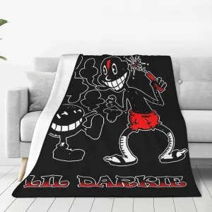 Lil Music Darkie Fleece Throw Blanket Flannel Air Conditioning Quilt for Couch Camping Travel 50"x40"