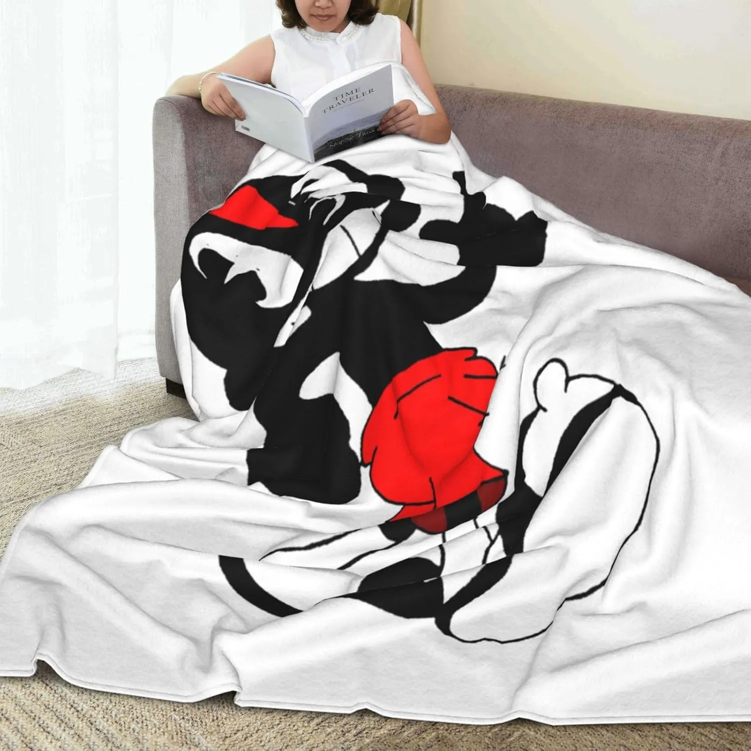 Lil Music Darkie Fleece Throw Blanket Flannel Air Conditioning Quilt for Couch Camping Travel 50"x40"