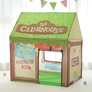 LimitlessFunN Clubhouse Kids Play Tent | Includes Star Lights & Carrying Case |, Children Indoor Large Playhouse for Boys, Toddlers, 28" D x 39" W x 43" H