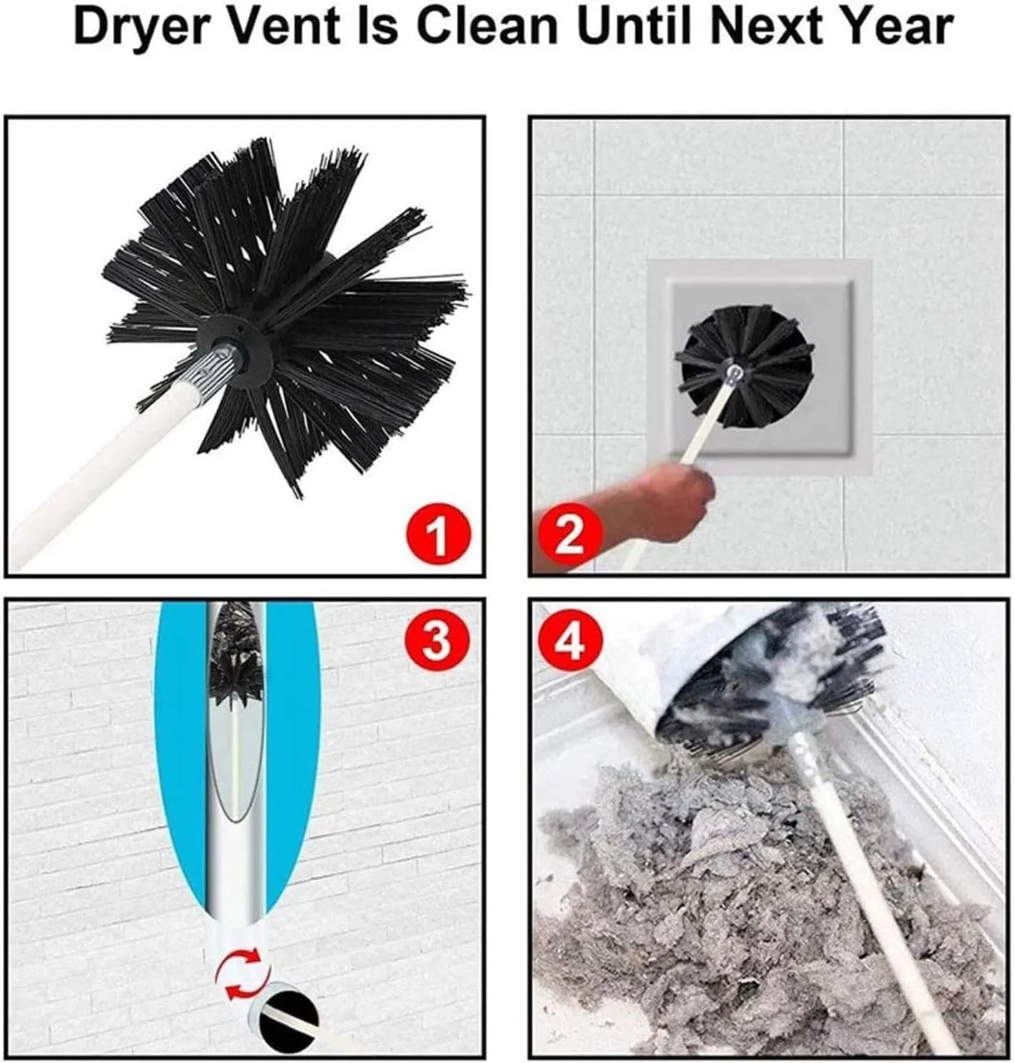 LIYUN Chimney Sweep kit Chimney Cleaning Brush Set with 18 Flexible Nylon Rods   1 Brush Head   Storage Bag, Duct Ventilation Cleaning Set, Sweeping Brush Tool for Smoke/Fireplace(15 Rods,410mm)