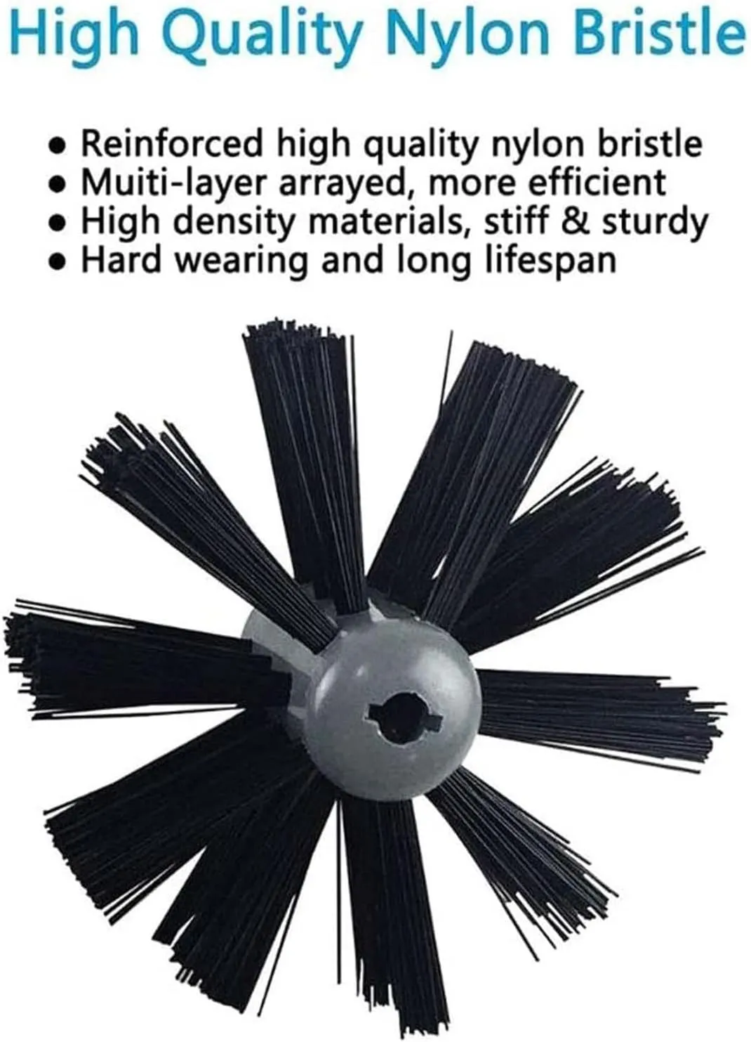 LIYUN Chimney Sweep kit Chimney Cleaning Brush Set with 18 Flexible Nylon Rods   1 Brush Head   Storage Bag, Duct Ventilation Cleaning Set, Sweeping Brush Tool for Smoke/Fireplace(15 Rods,410mm)