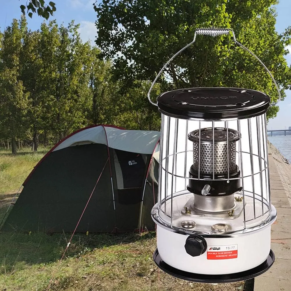 LKP Kerosene Stove for Camping, Portable Oil Heater for Indoor Outdoor, 6L Heated Burner Small Space Heater for Patio Ice Fishing Cooking
