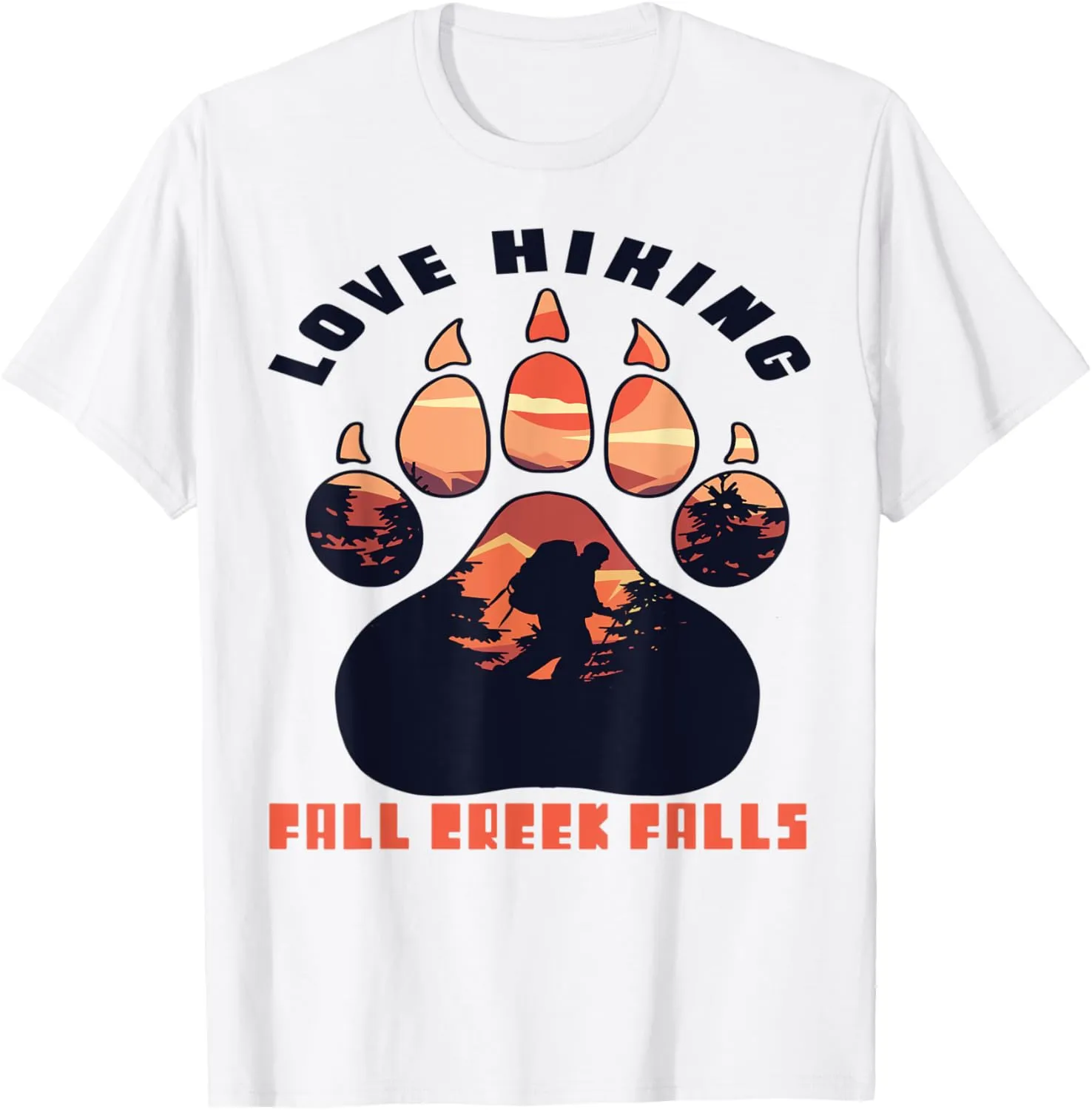 Love Hiking Fall Creek Falls Tennessee Camping Climbing T-Shirt