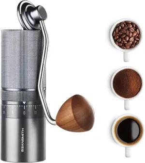 M1 Manual Coffee Grinder – 60 Clicks External Adjustment, 7-Star Stainless Steel Conical Burr, 30g Capacity : Perfect for Espresso, French Press, Turkish Cold Brew - Portable Coffee Grinder