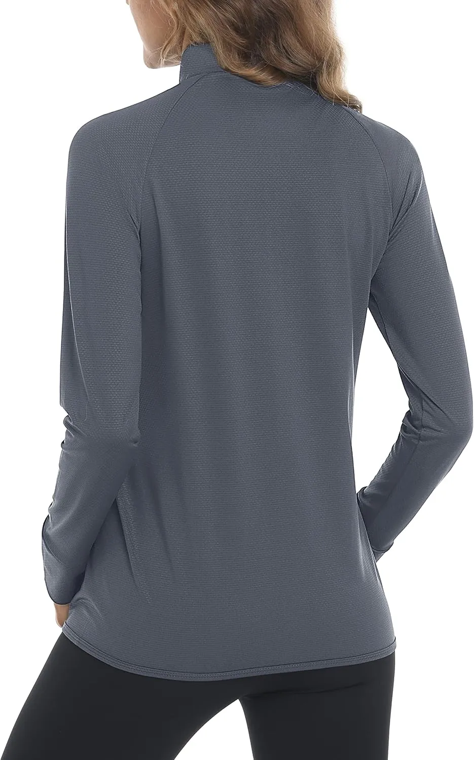 MAGCOMSEN Women's UPF 50  Lightweight Athletic Jacket Sun Protection Full Zip Long Sleeve Shirts Hiking Outdoor Pockets
