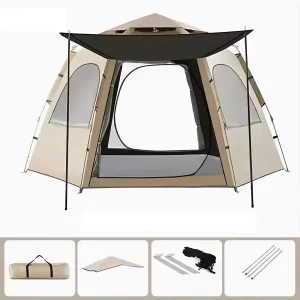Mapskey 3-4 Person Tents for Camping,Portable Waterproof Large Glamping Tents for Outdoor Family Hiking Beach Backpacking