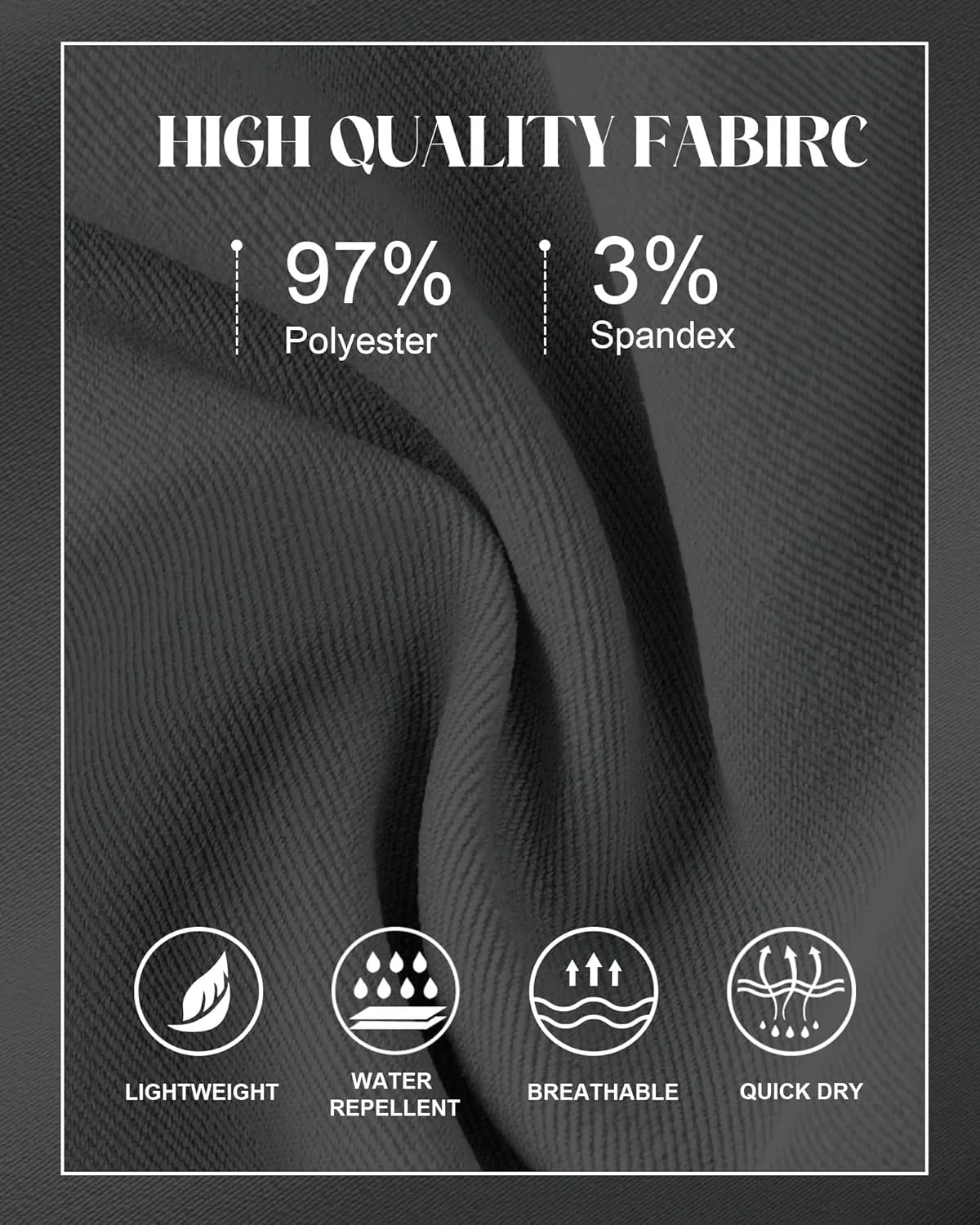 Mens Cargo Shorts Lightweight Stretch Hiking Shorts Casual Shorts Elastic Waistband 5 Pockets Work Shorts