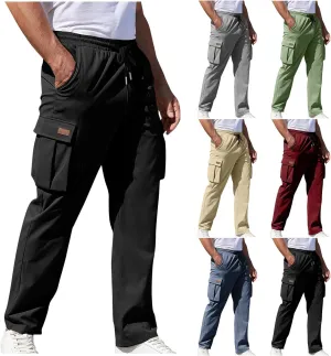 Men's Hiking Cargo Work Pants Quick Dry Drawstring Lightweight Tactical Pants Travel Fishing Camping Outdoor Pants