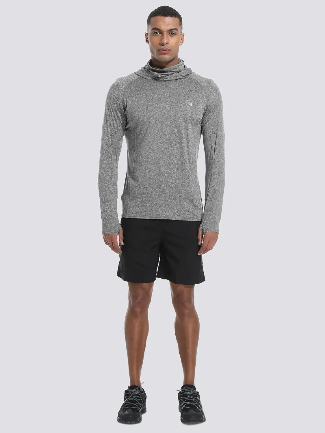 Men's UPF 50  Sun Protection Shirts UV SPF Rash Guard Long Sleeve Lightweight Hoodie Shirts Fishing Hiking Running Swim
