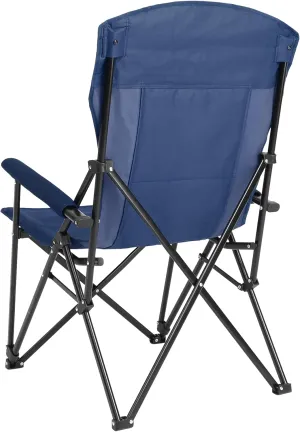 Millies High Back Heavy Duty Lawn Chair Support 250LBS, Portable Collapsible Chair with Cup Holder -Navy Blue