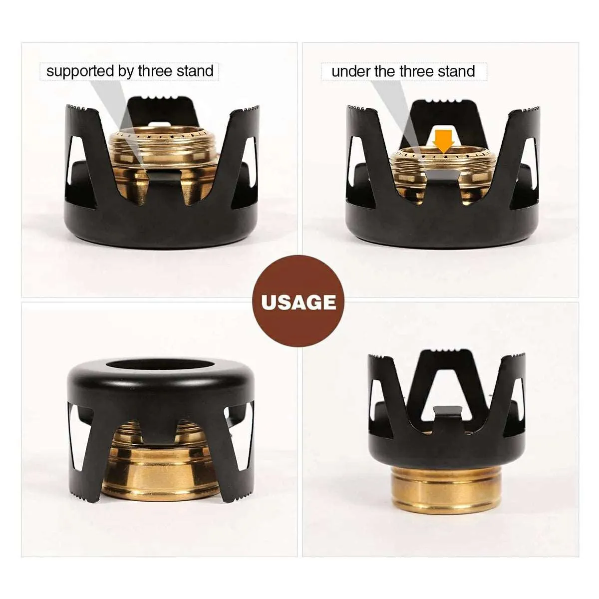 Mini Alcohol Stove with Aluminium Stand for Backpacking from Redcamp