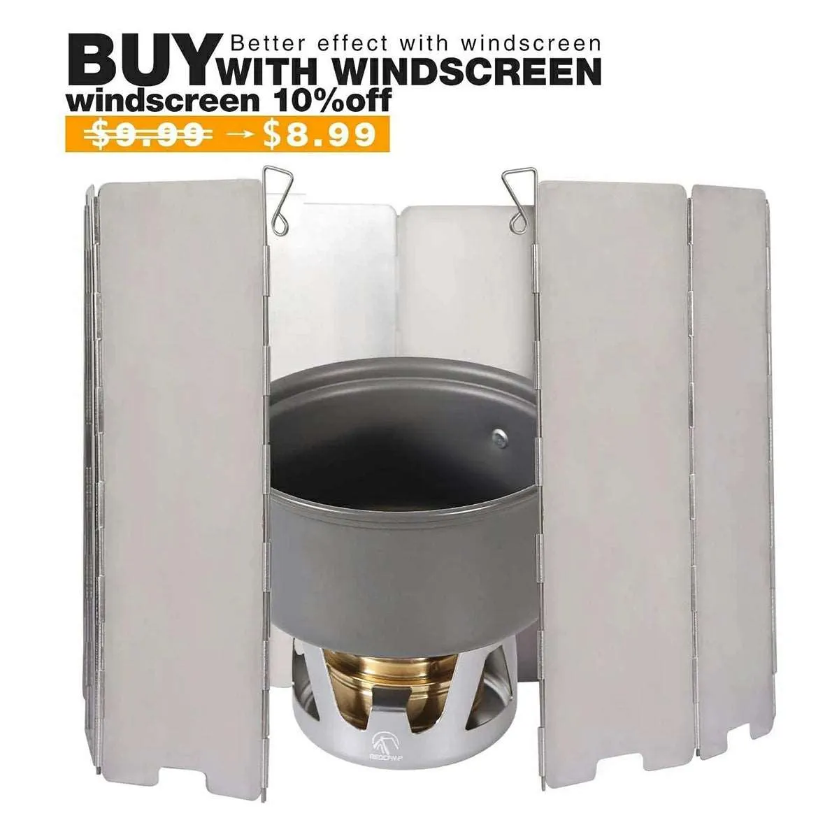 Mini Alcohol Stove with Aluminium Stand for Backpacking from Redcamp