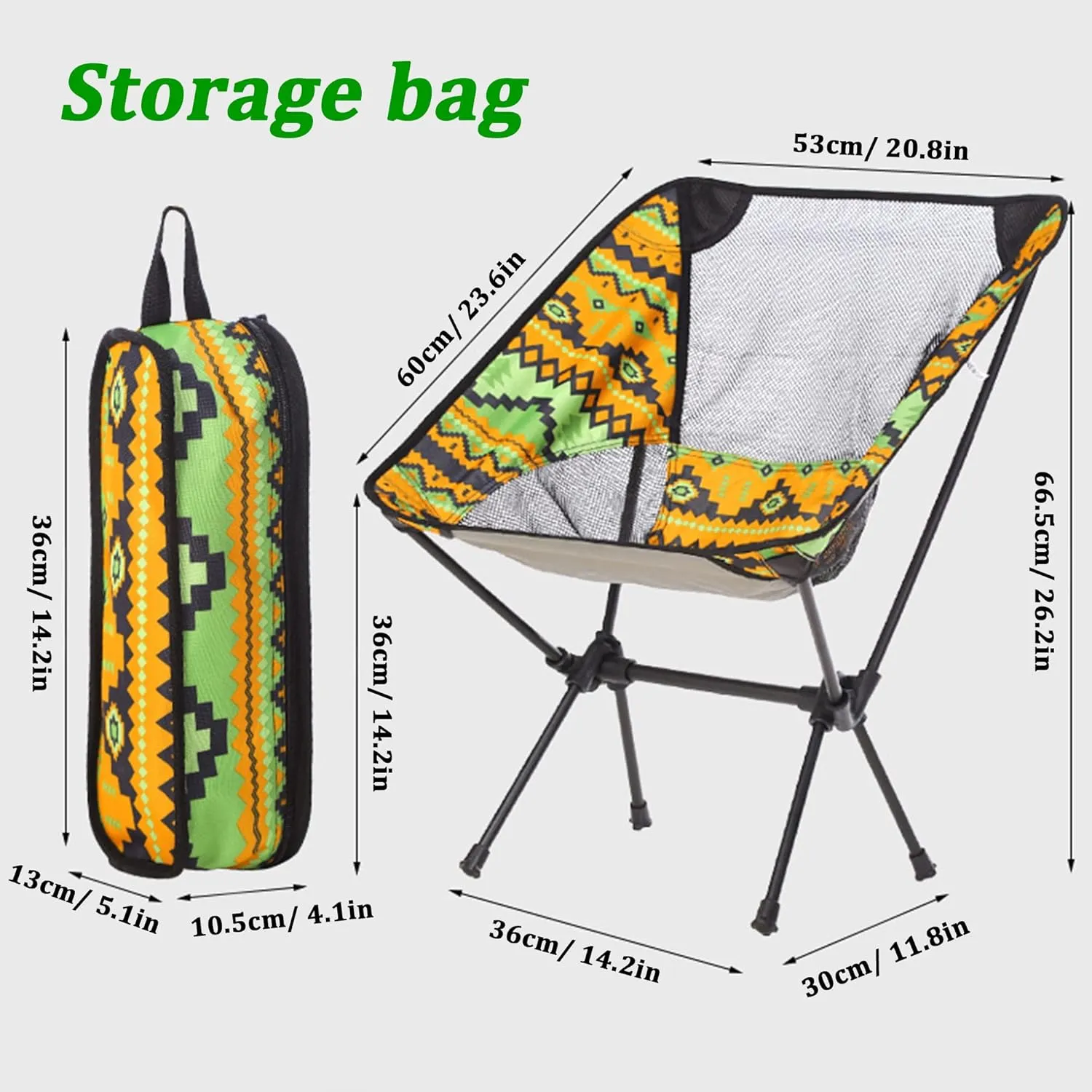 Mini Folding Back Chair Camping Stool, Lightweight Aluminum Alloy Outdoor Leisure Picnic Moon Chair with Portable Carry Bag for Camping Fishing Hiking BBQ