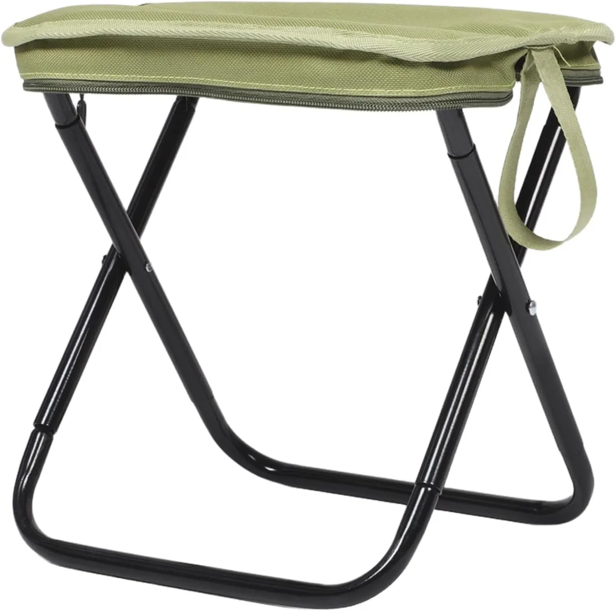 Mini Portable Folding Stool Lightweight Carbon Steel Outdoor Chair for Camping Fishing Hiking Compact and Versatile Design for Travel and Outdoor Activities