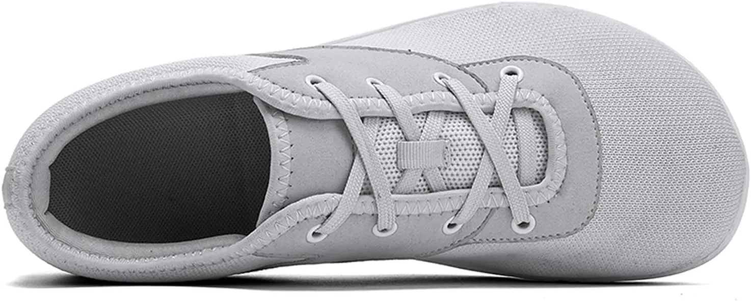 Minimalist Barefoot Shoes Womens Mens | Zero Drop Sole | Wide Toe Box | Fashion Canvas Sneakers Casual Walking Shoes Cross Trainer City Road Running Shoes
