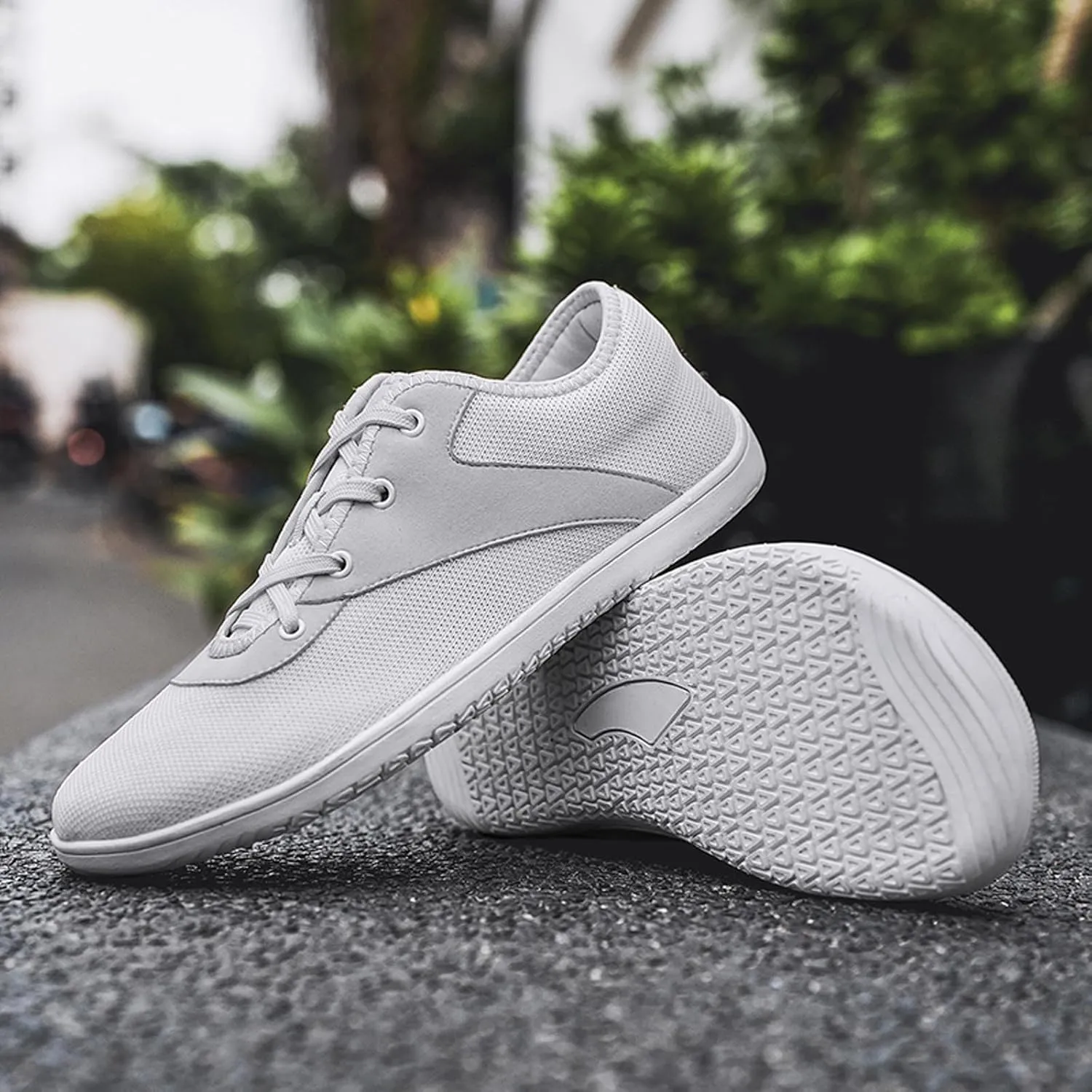 Minimalist Barefoot Shoes Womens Mens | Zero Drop Sole | Wide Toe Box | Fashion Canvas Sneakers Casual Walking Shoes Cross Trainer City Road Running Shoes
