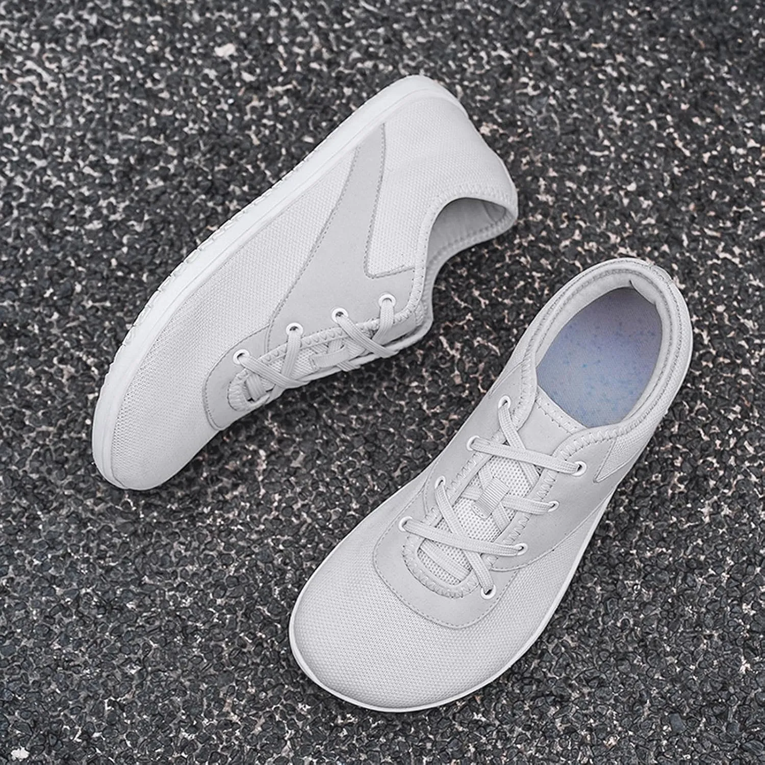 Minimalist Barefoot Shoes Womens Mens | Zero Drop Sole | Wide Toe Box | Fashion Canvas Sneakers Casual Walking Shoes Cross Trainer City Road Running Shoes