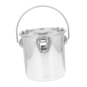 Mobestech Portable Stainless Steel Airtight Bucket for Camping and Fire Safety Sealed Fire Extinguisher Barrel Storage for Kitchen and Outdoor Use
