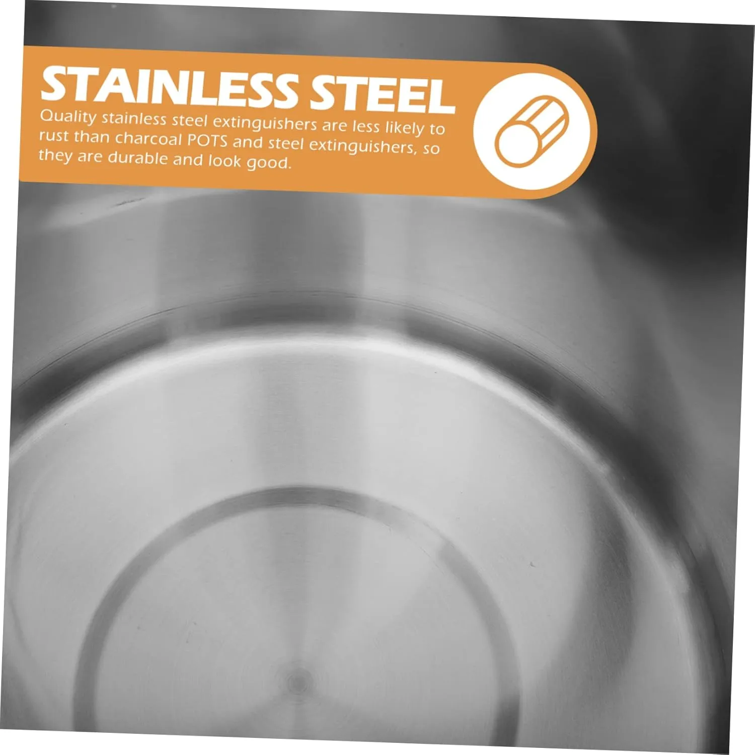 Mobestech Portable Stainless Steel Airtight Bucket for Camping and Fire Safety Sealed Fire Extinguisher Barrel Storage for Kitchen and Outdoor Use