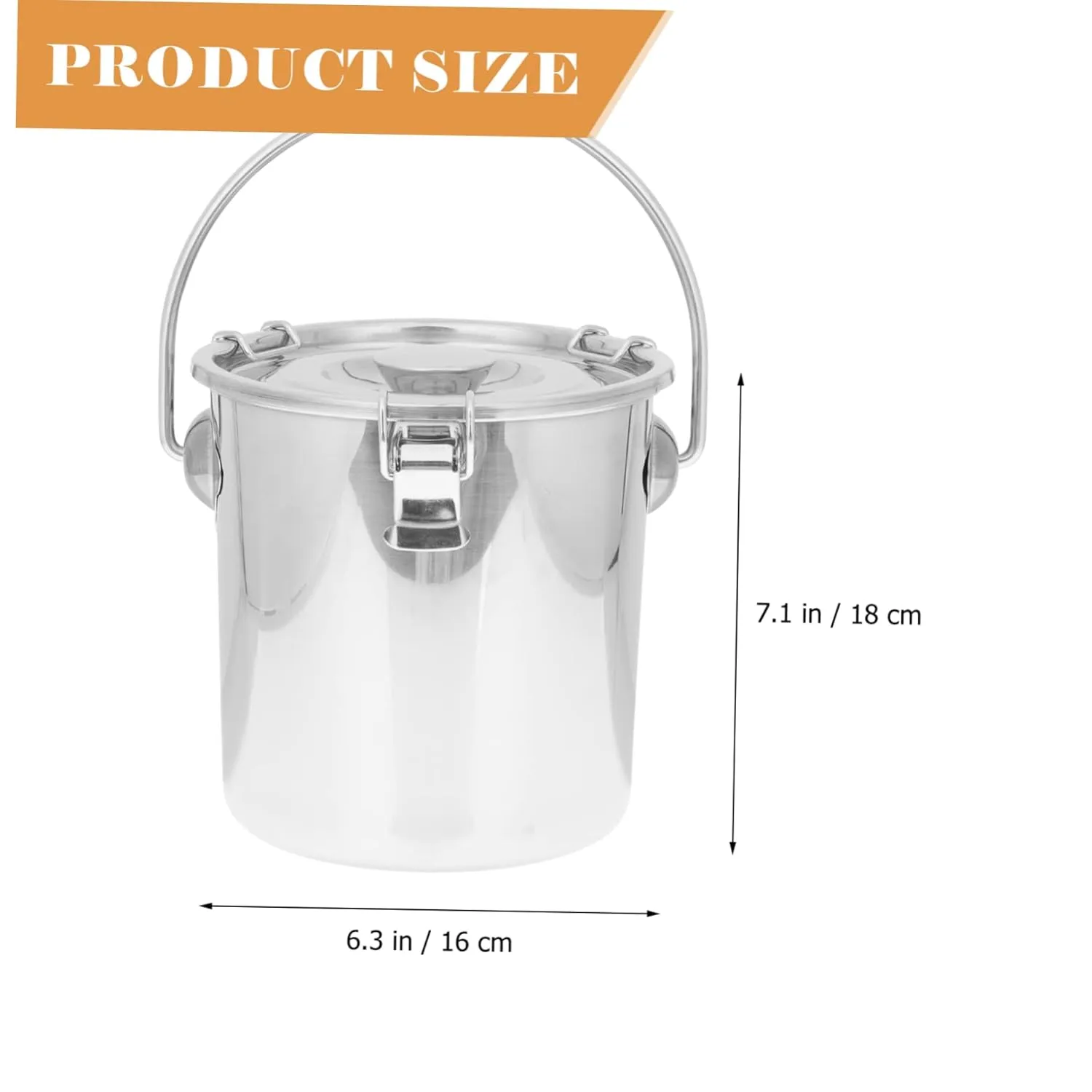 Mobestech Portable Stainless Steel Airtight Bucket for Camping and Fire Safety Sealed Fire Extinguisher Barrel Storage for Kitchen and Outdoor Use