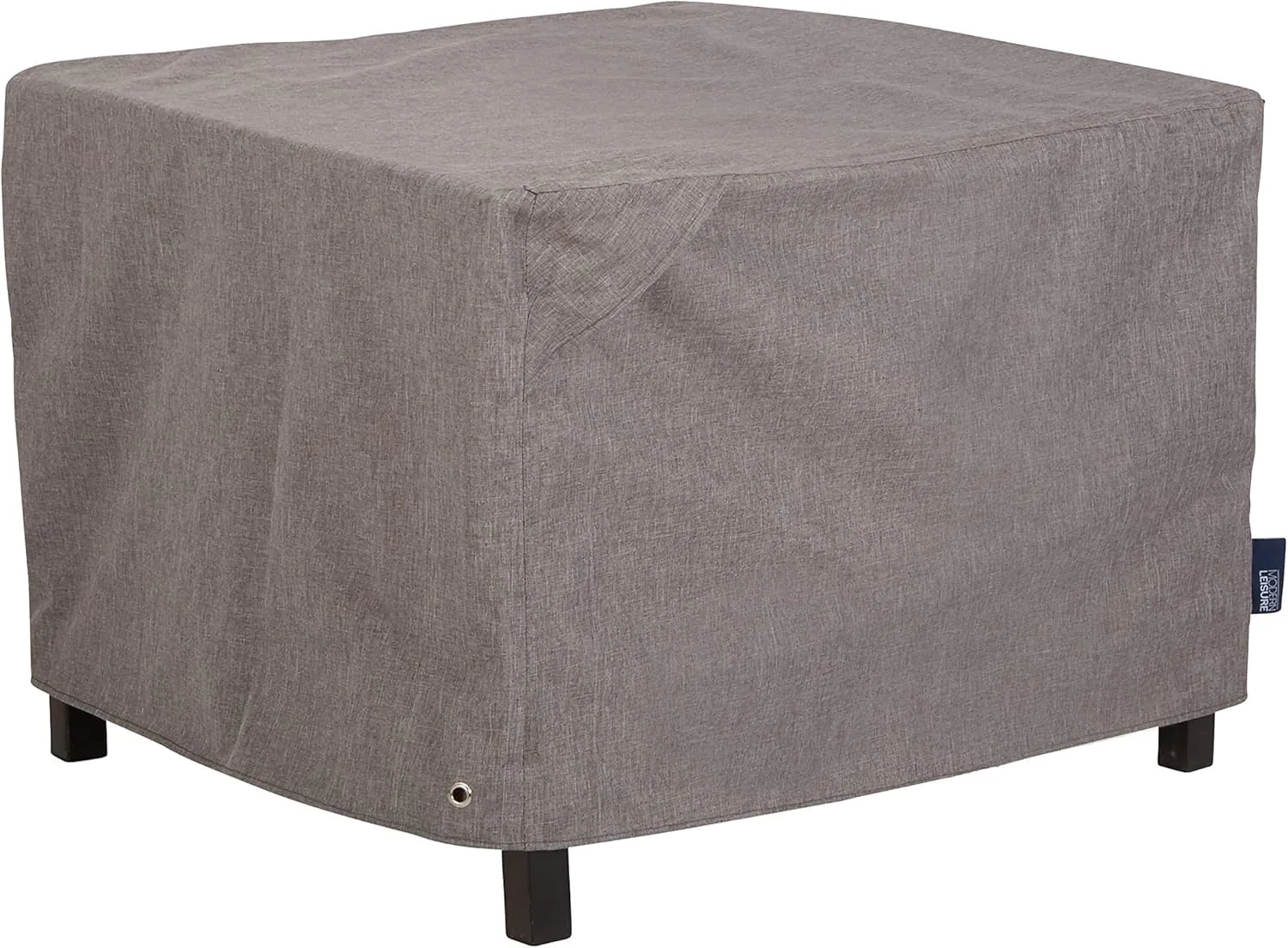 Modern Leisure Garrison Square Fire Pit Table Cover - Waterproof Fabric - Heavy-Duty Protection for Outdoor Patio Furniture - 42" W x 22" H - Heather Grey