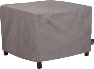 Modern Leisure Garrison Square Fire Pit Table Cover - Waterproof Fabric - Heavy-Duty Protection for Outdoor Patio Furniture - 42" W x 22" H - Heather Grey