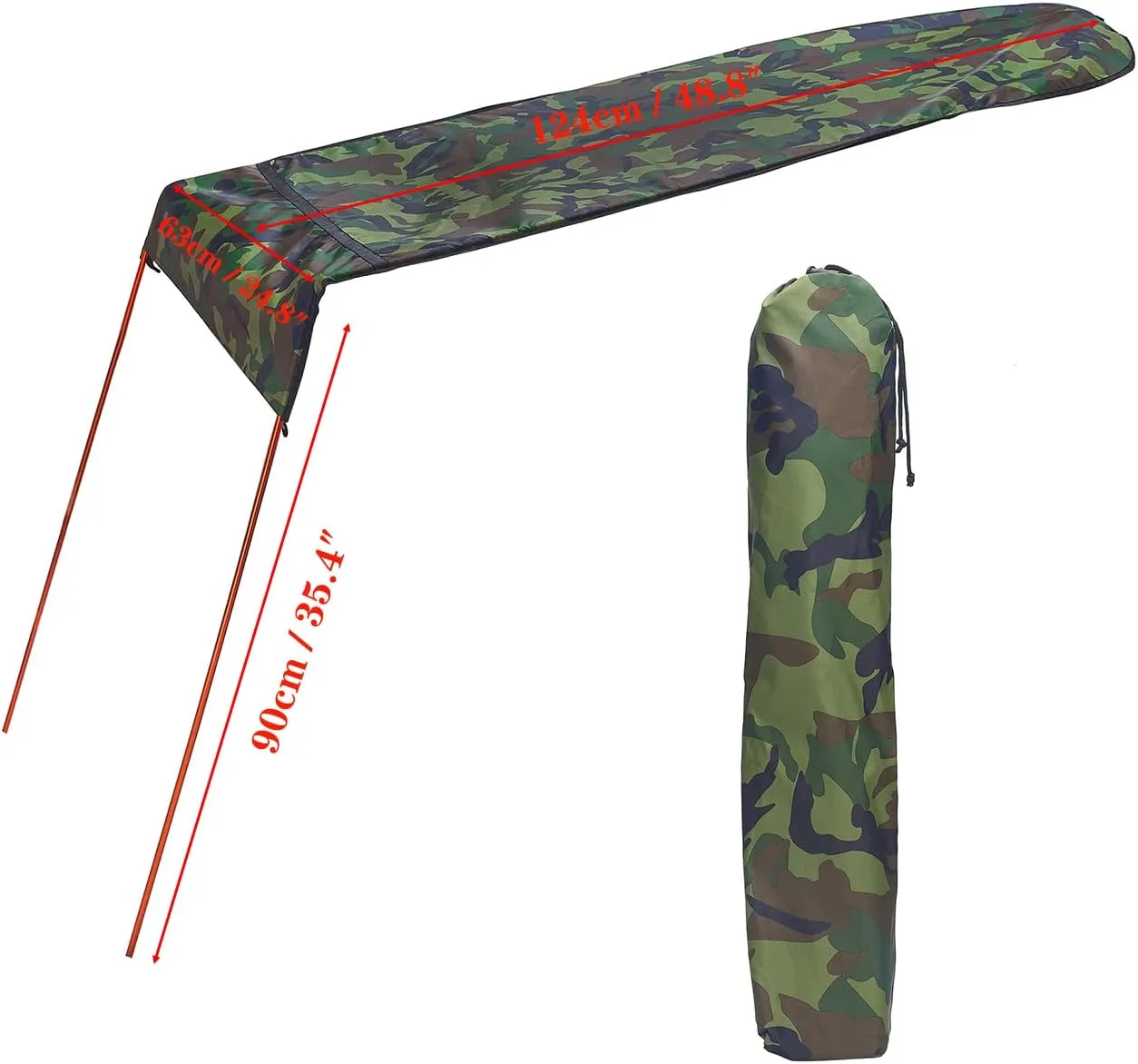 MOOCY Kayak Canopy,Waterproof Sun Shade Canopy for Single Person,Kayak Sunshade Awning Top Cover, Universal Canoe Shade with Storage Bag for Outdoor Fishing