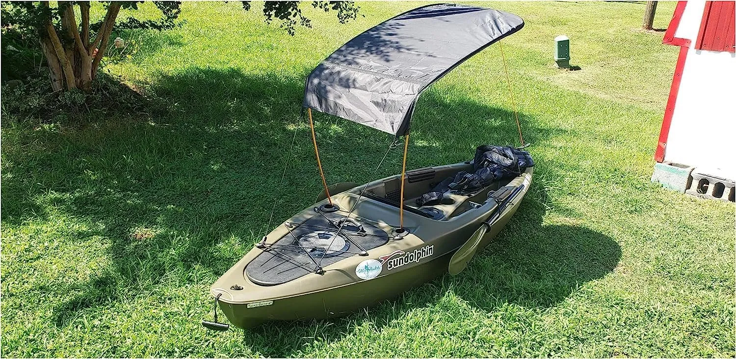 MOOCY Kayak Canopy,Waterproof Sun Shade Canopy for Single Person,Kayak Sunshade Awning Top Cover, Universal Canoe Shade with Storage Bag for Outdoor Fishing