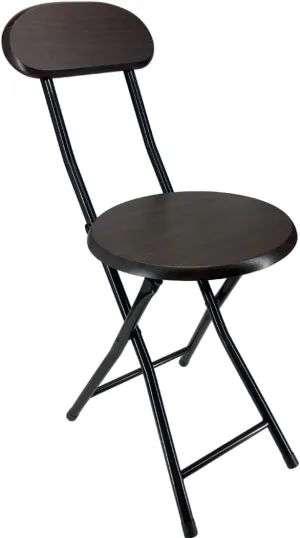MOON FLOWER Portable Folding Chair with Wooden Backrest and Seat | Ideal for Picnics, Camping Trips, or Outdoor Events