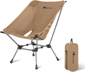 MOON LENCE Camping Chair Plus, Upgraded Comfort & Size, Still Compact and Lightweight, Folding Portable Chair for Backpacking & Hiking, 400Lbs Capacity, Gen 3 Plus