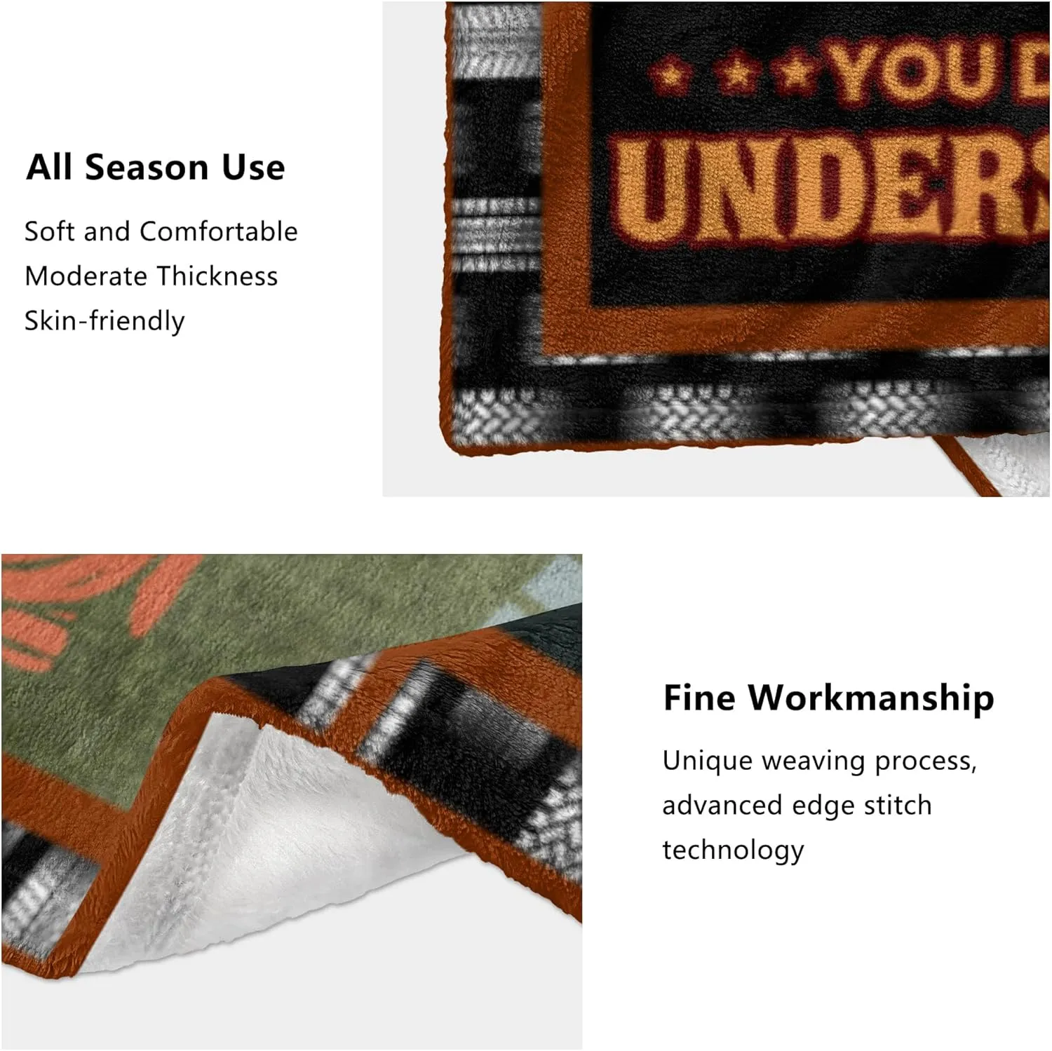 Motorcycle Gifts for Men for Motorcycle Lovers, Enthusiasts - 60' x 50' Blanket
